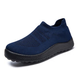 Shoes Women Slip On Sneakers Stretch Fabric Casual  Vulcanize Shoes Women Loafers Women's Sports Sneaker MartLion Blue 35 