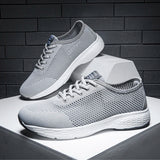 Men's Sports Shoes Ultra-light Mesh Breathable Solid Color Deodorization Platform Casual Round Head MartLion   