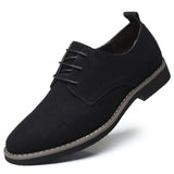 Men's Casual Lace-up Shoes Suede Leather Light Driving Flats Classic Outdoor Oxfords Mart Lion   