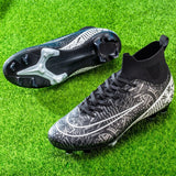 Football Shoes Men's Soccer Boots Artificial Grass Superfly High Ankle Kids Shoe Crampons Outdoor Sock Cleats Sneakers Mart Lion see chart 2 38 