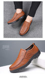 casual spring and autumn set feet men's leather shoes soft leather dad zapatillas hombre Mart Lion   