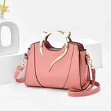 Handbag For Women Design Tote Soft PU Leather Shoulder Bag Side Crossbody White MartLion Pink handbag  