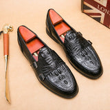 Slip On Men's Loafers Split Leather Dress Shoes Formal Footwear Mart Lion   