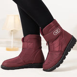 Women Boots Winter Low Heels Winter Shoes Waterproof Snow Ankle Fur Winter Footwear Female MartLion Wine Red 36 
