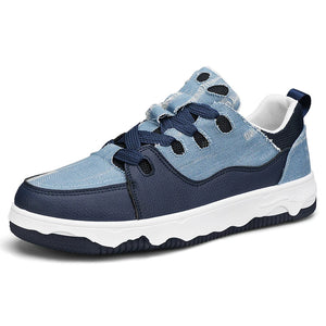 Men's Vulcanized Shoes Breathable Ankle Outdoor Casual Trendy Non-slip Spring MartLion deep blue 39 