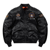 Autumn Winter Bomber Jacket Men's Air Force MA 1 TANK Embroidery Military Baseball Coat Thick Warm Tooling Tactical Pilot Outwear MartLion Black 1 M 