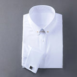 French cuff shirt men Empire collar slim-fit British  striped shirt men MartLion 002 38 