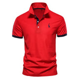 Summer Men's Polo Shirt Casual Short Sleeve Golf Shirts Homme Clothing T shirt for Men MartLion red 4XL 