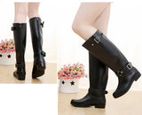 Comemore Women Black Water Zip Rain Boots High Female PVC Rainboots Waterproof Flat Shoes MartLion   