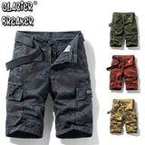 Camouflage Tactical Cargo Shorts Men Khaki Jogger Military Cargo Shorts Men Cotton Casual Loose Camo Men Shorts MartLion   