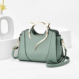  Handbag For Women Design Tote Soft PU Leather Shoulder Bag Side Crossbody White MartLion - Mart Lion