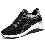 Women's  Shoe Spring and Autumn Inside High Thick Soles Breathable Leisure Sports Zapatos De Mujer Mart Lion 1 36 