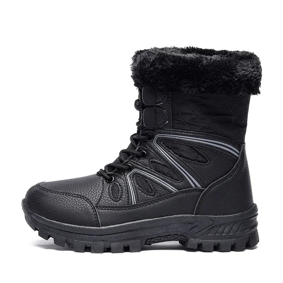  Fujeak Fashion Women's Casual Cotton Shoes Outdoor Casual Anti-slip Hiking Shoes Classic Tactical Desert Boots Warm Snow Boots MartLion - Mart Lion