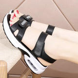 Leather Summer Women Sandals shoes ladies Platform Flat Sneakers wedges Air Outsole Light Weight MartLion   