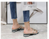 Summer Slides Women Rivets Slippers Open Toe Shoes Flats Sandals Outdoor Footwear Summer Cute Sandals Mart Lion   