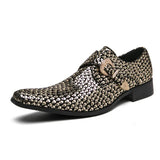 Golden Shoes Men's Women Pointed Toe Leather Dress Wedding Zapatos De Vestir MartLion golden 5921 36 CN