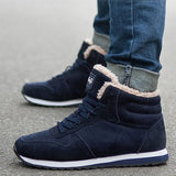 Men's Boots Hiking Winter Shoes Winter Casual Warm Ankle Sneakers Warm Casual Shoes MartLion Blue(AE存量)**** 35 