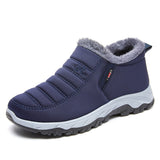 Cotton-Padded Shoes Winter Fleece-Lined Thickened Couple Snow Boots Warm Cotton Boots Mart Lion BM808 Blue 37 