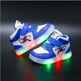 Spiderman LED Light Kids Shoes Boys and Girls Light Kids Light Kids Sports Mesh Sports Boys and Girls LED Light MartLion 3 21 (13cm insole) 