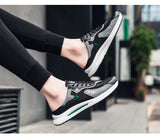 Fujeak Men's Shoes Anti-slip Walking Lightweight Breathable Flat Half Slippers Trendy No Heel Footwear Mart Lion   