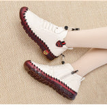 Artificial leather boots women's spring platform femal mother casual oxfords shoes Mart Lion   