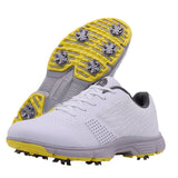 Men's Golf Shoes Waterproof Golf Sneakers Outdoor Golfing Spikes Shoes Jogging Walking Mart Lion Bai-2 8.5 