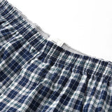 Men's Cotton Underwear Boxer Shorts Casual Plaid Elastic Waistband Button Mens Boxer Underwear MartLion   