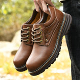 Designer Men's Shoes Casual British Formal Outdoor Waterproof Work Mart Lion   