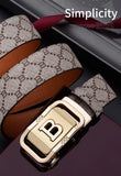 Belt men's Automatic leather belt luxury designer golf waist belt work social jeans trouser MartLion   