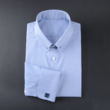 French cuff shirt men Empire collar slim-fit British  striped shirt men MartLion 004 38 