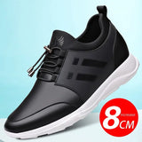 Men's shoes with invisible inner height wear-resistant leather genuine leather sports men's casual MartLion Style 5 8cm 47 