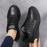 Women Leather Sneakers Low Top Running Shoes Casual Sports Shoes  Color  Shoes Walking Shoes MartLion   