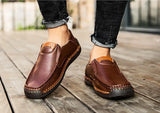 Casual Men's Handmade Leather Shoes Spring One Stirrup Moccasin Casual Sneakers Zapatillas De Hombres MartLion   