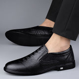 Cow Leather Dress Shoes Men's Loafers Super Soft Moccasins Footwear Formal Social Oxfords Mart Lion   