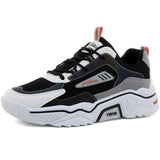 Men's Casual Shoes Outdoor White Sneakers Platform MartLion Black-Orange 39 