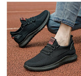  Lace-up Non-slip Men's Outdoor Sports Sneakers Walking Driving Fitness Training Jogging Casual Shoes Flying Women Footwear Mart Lion - Mart Lion
