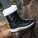 Winter Women's Snow Boots Non-slip Outdoor Waterproof Keep Warm Boots Zipper Cotton MartLion   