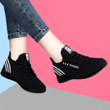 Sneakers Women's Korean-Style Casual Shoes Soft Bottom Running Mart Lion 550Three Black and W 36 