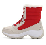 Women's Winter Boots Thick Sole Sloping Heel Ankle Outdoor Light Plush Warm Cotton Shoes MartLion   