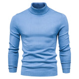 Winter Thick Men's Sweaters Casual Turtle Neck Solid Color Warm Slim Turtleneck Sweaters Pullover MartLion   