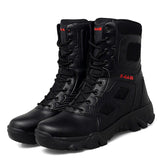 Men's Tactical Military Boots Casual Shoes Leather Army Motorcycle Ankle Combat Black Militares Hombre Mart Lion   