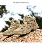 Men's Boots Tactical Military Combat Outdoor Hiking Winter Shoes Light Non-slip Desert Ankle Mart Lion   
