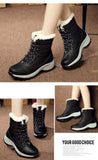 Women Boots Waterproof Snow Boots Warm Plush Winter Shoes Mid-calf Non-slip Winter Female MartLion   