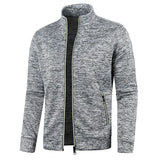 Winter Men's Fleece Thicker Sweater Coat Half Zipper Turtleneck Warm Pullover Slim Knitted Wool MartLion 119light grey M 