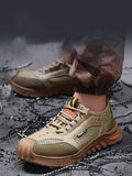 Summer Safety Shoes Men's Breathable Work Sneakers Steel Toe Anti-puncture Industrial Work Boots MartLion   