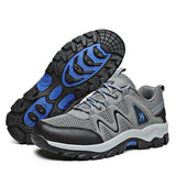 Hiking Shoes Men's Mesh Sneakers Breathable Black Mountain Boy Autumn Summer Work Aqua Outdoor Mart Lion 2102 grey 41 