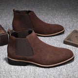 Nubuck Leather Ankle Boots for Men's Winter British Style Classic Suede Casual Shoes Non-slip MartLion   