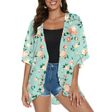 Summer Long Flowy Cover Up Tops Coat Outwear Blouse Bohemian Bikini Hawaii Chiffon Shirt Beach Party MartLion KWDTD2409129 XXL 