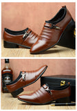 Men's Leather Shoes Dress Shoes All-Match Casual Shock-Absorbing Footwear Wear-Resistant Mart Lion   