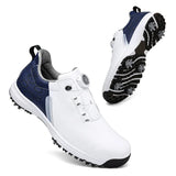Waterproof Golf Shoes Men's Luxury Golf Sneakers Outdoor Anti Slip Walking Shoes Walking MartLion BaiLan-8 36 